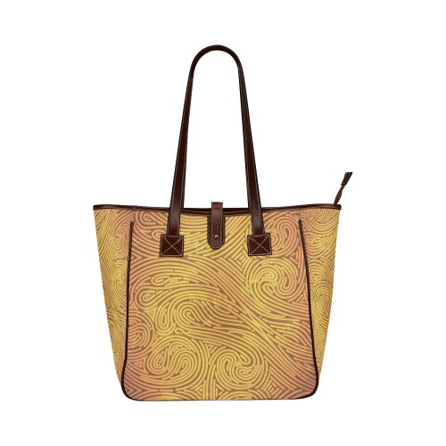 gold leaf abstract pattern Classic Tote Bag (Model 1644)