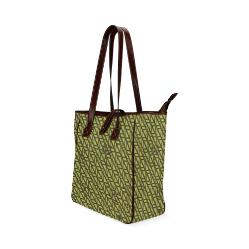 green geometric pattern Classic Tote Bag (Model 1644)