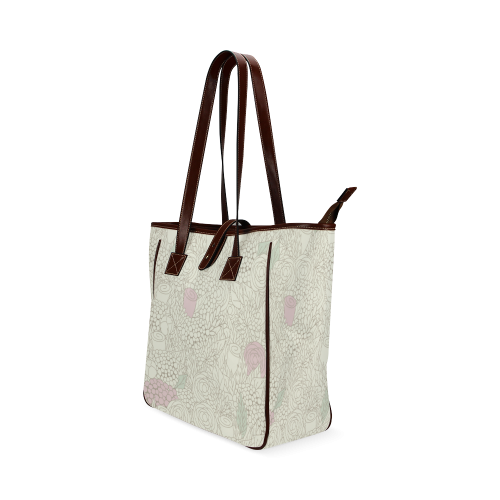 vintage flower pattern Classic Tote Bag (Model 1644)