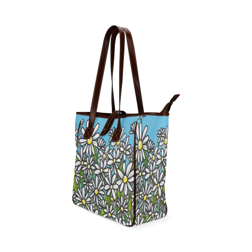 white daisy field flowers Classic Tote Bag (Model 1644)