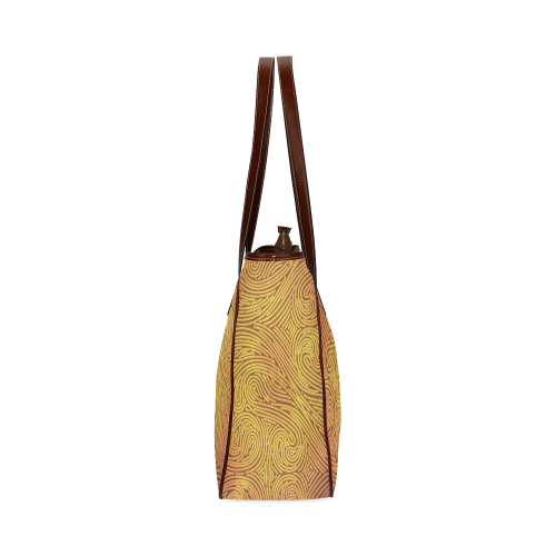 gold leaf abstract pattern Classic Tote Bag (Model 1644)
