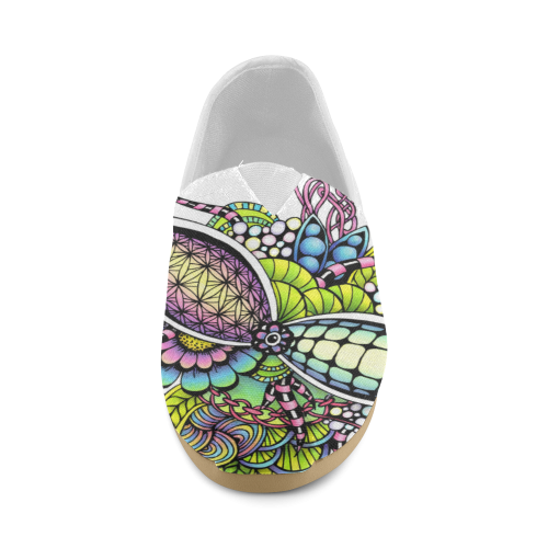 Bright fantasy flower in bright colors Unisex Casual Shoes (Model 004)