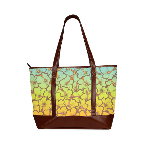 rainbow hibiscus flowers Tote Handbag (Model 1642)