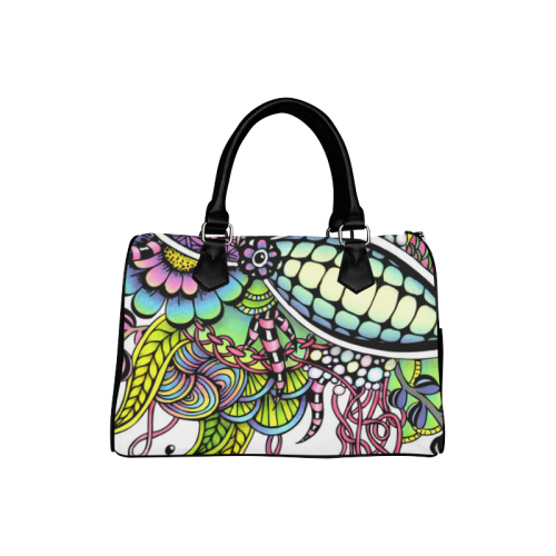 Bright fantasy flower in bright colors Boston Handbag (Model 1621)