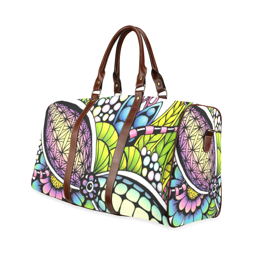 Bright fantasy flower in bright colors Waterproof Travel Bag/Large (Model 1639)