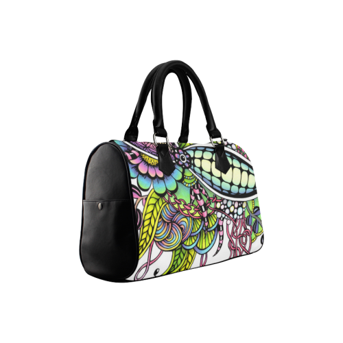 Bright fantasy flower in bright colors Boston Handbag (Model 1621)