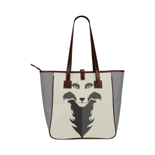 Lone wolf(Gray) Classic Tote Bag (Model 1644)