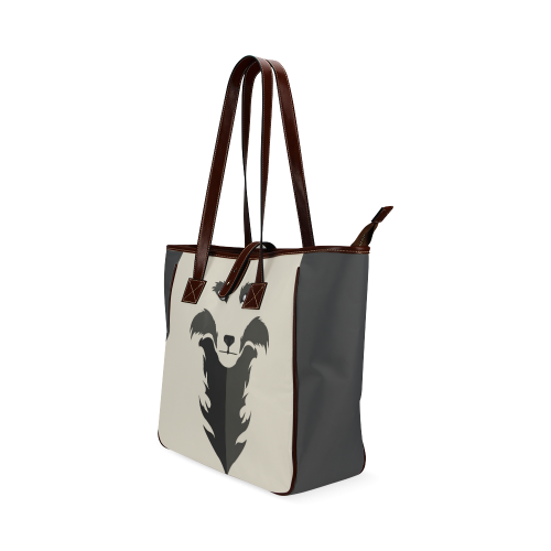 Lone wolf(Black) Classic Tote Bag (Model 1644)