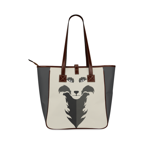 Lone wolf(Black) Classic Tote Bag (Model 1644)