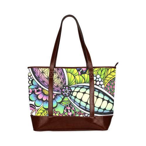 Bright fantasy flower in bright colors Tote Handbag (Model 1642)