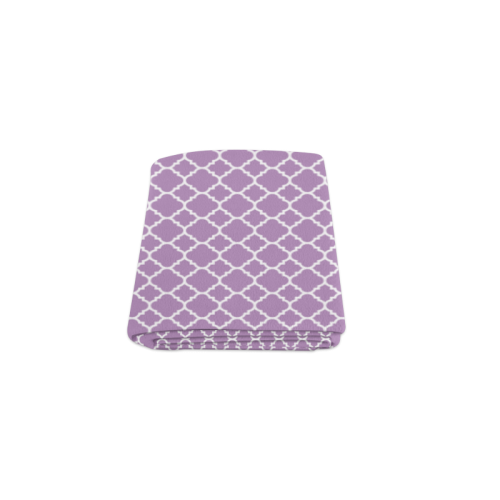 purple lilac white quatrefoil classic pattern Blanket 40"x50"