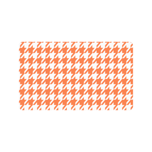 orange and white houndstooth classic pattern