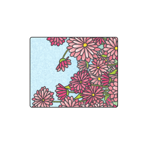 chrysantenum flower field pink floral Blanket 40"x50"