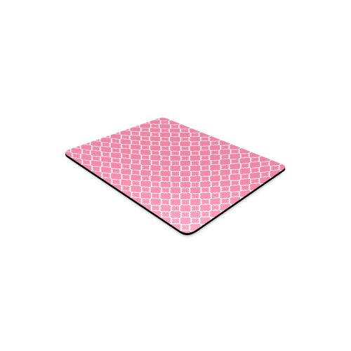 pink white quatrefoil classic pattern Rectangle Mousepad