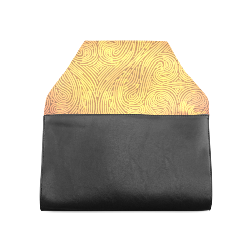 gold leaf abstract pattern Clutch Bag (Model 1630)