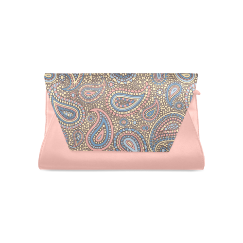 yellow blue pink paisley mosaic pattern Clutch Bag (Model 1630)