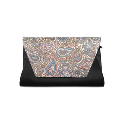 yellow blue pink paisley mosaic pattern Clutch Bag (Model 1630)