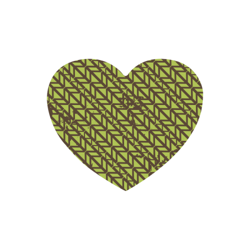 green geometric pattern Heart-shaped Mousepad