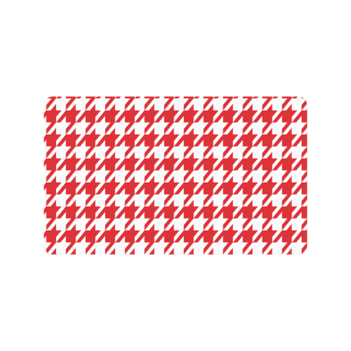 red and white houndstooth classic pattern