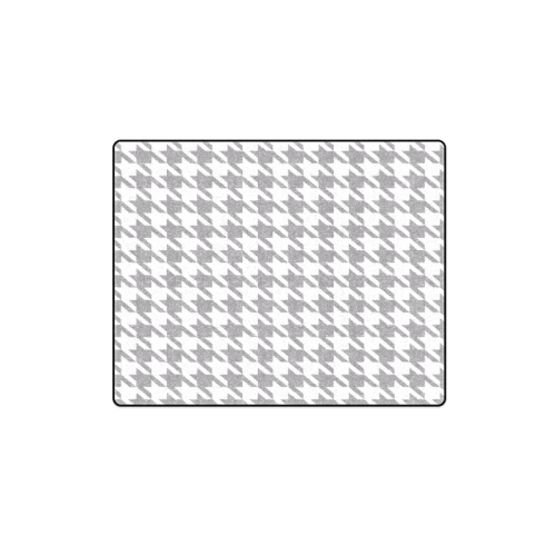 grey and white houndstooth classic pattern Blanket 40"x50"
