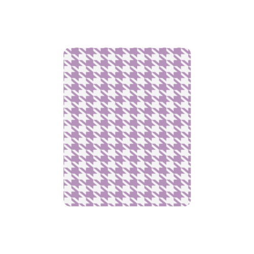 lilac and white houndstooth classic pattern Rectangle Mousepad