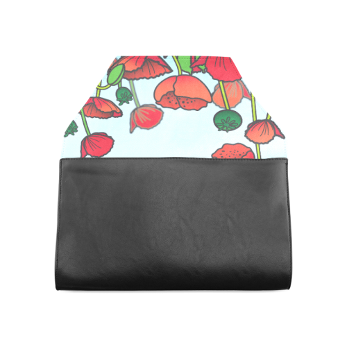 field of poppy flowers red floral Clutch Bag (Model 1630)