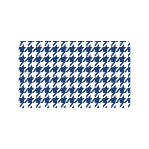 dark blue and white houndstooth classic pattern