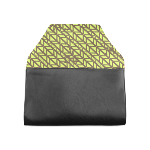 green geometric pattern Clutch Bag (Model 1630)