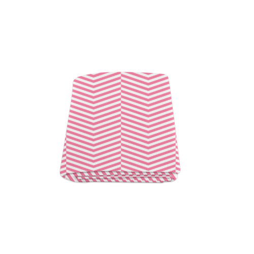 pink and white classic chevron pattern Blanket 50"x60"