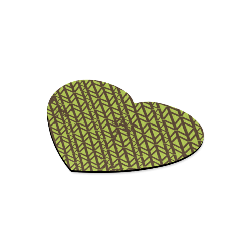 green geometric pattern Heart-shaped Mousepad