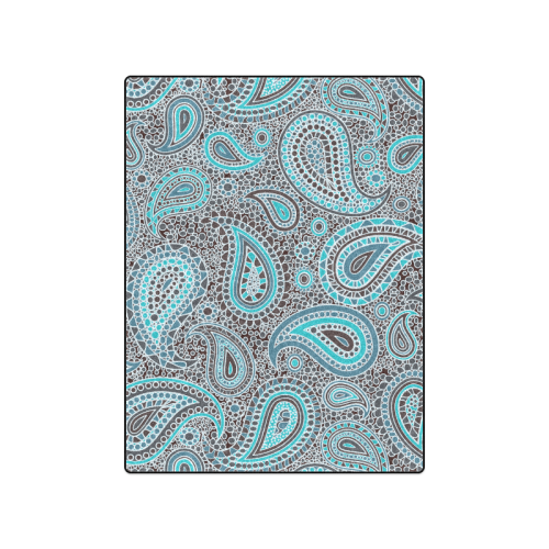 blue paisley mosaic design Blanket 50"x60"