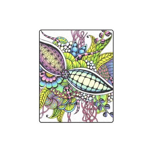 Bright fantasy flower in bright colors Blanket 40"x50"