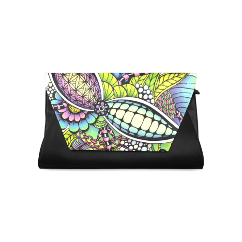 Bright fantasy flower in bright colors Clutch Bag (Model 1630)