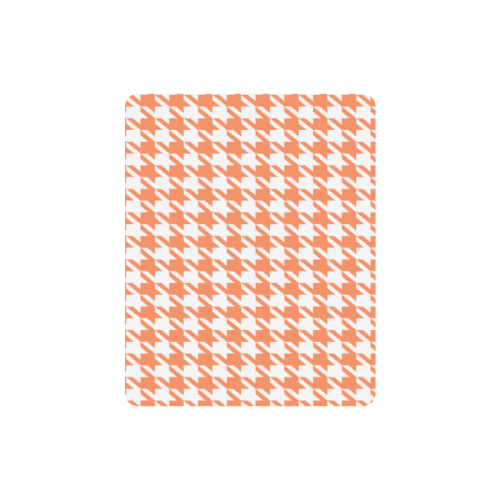 orange and white houndstooth classic pattern Rectangle Mousepad