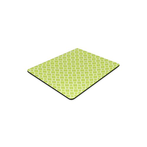 spring green white quatrefoil classic pattern Rectangle Mousepad