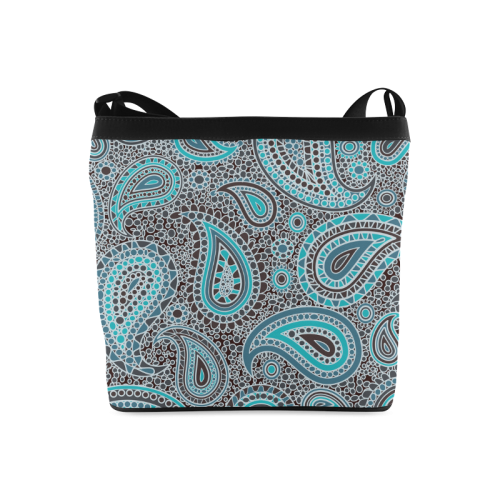 blue paisley mosaic design Crossbody Bags (Model 1613)