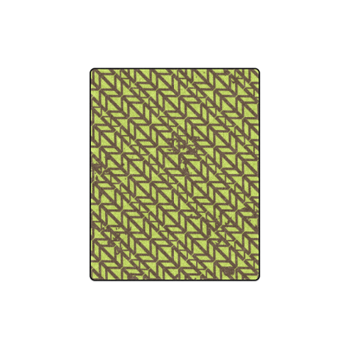green geometric pattern Blanket 40"x50"
