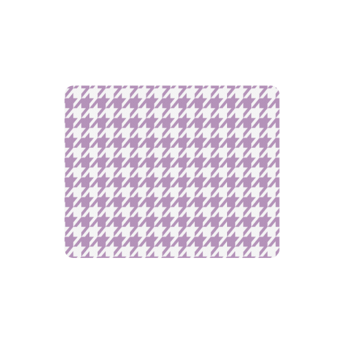 lilac and white houndstooth classic pattern Rectangle Mousepad