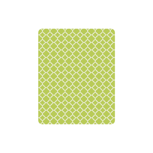 spring green white quatrefoil classic pattern Rectangle Mousepad