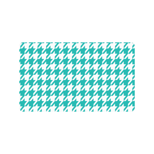 turquoise and white houndstooth classic pattern