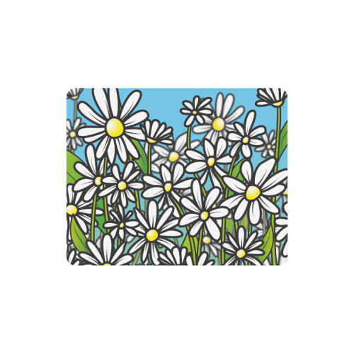 white daisy field flowers Rectangle Mousepad