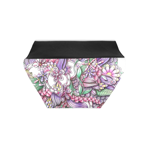 Pink Purple flower drawing Clutch Bag (Model 1630)