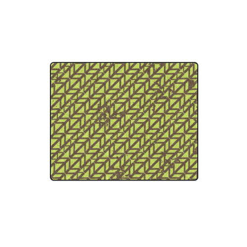 green geometric pattern Blanket 40"x50"