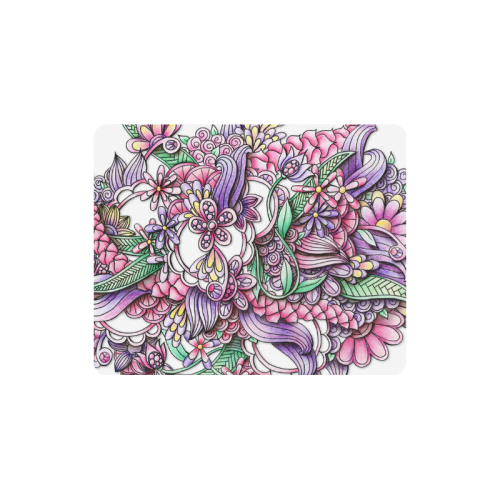 Pink Purple flower drawing Rectangle Mousepad