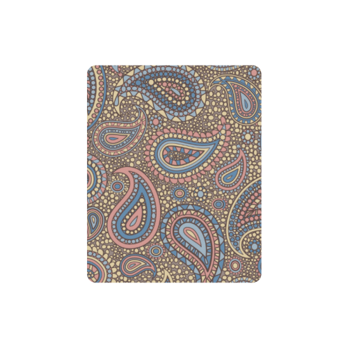 yellow blue pink paisley mosaic pattern Rectangle Mousepad