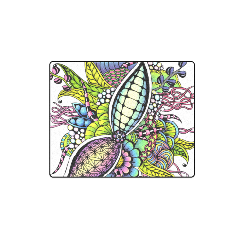 Bright fantasy flower in bright colors Blanket 40"x50"