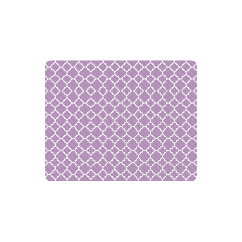 purple lilac white quatrefoil classic pattern Rectangle Mousepad