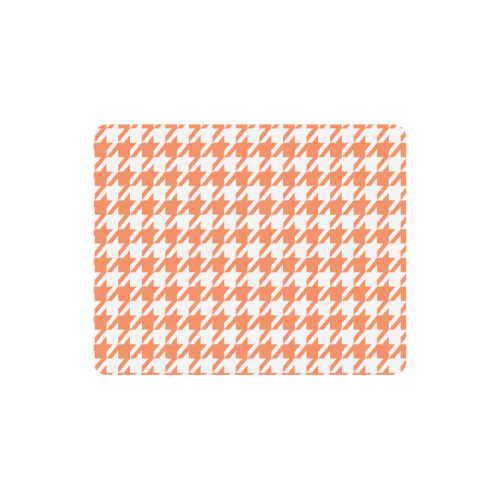 orange and white houndstooth classic pattern Rectangle Mousepad