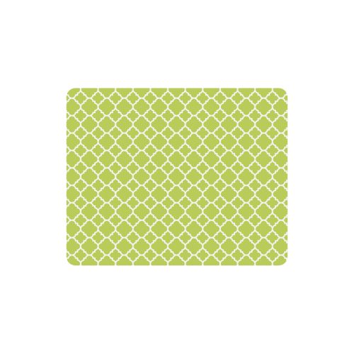 spring green white quatrefoil classic pattern Rectangle Mousepad
