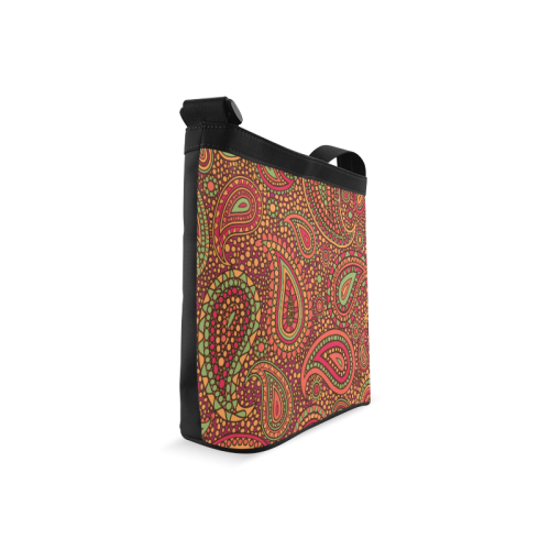 red paisley mosaic pattern Crossbody Bags (Model 1613)